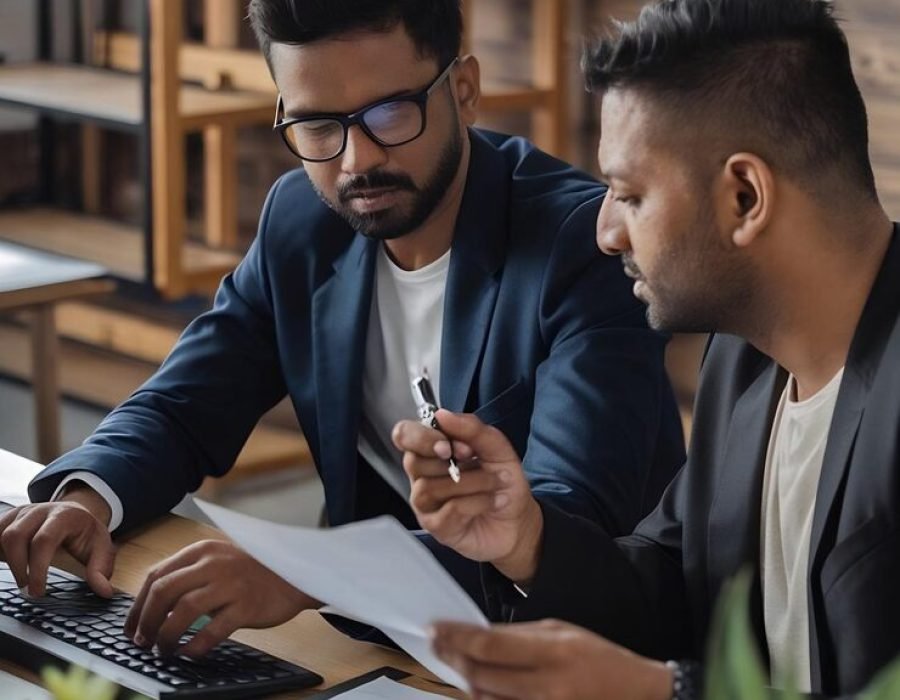 two-indian-colleagues-having-conversation-while-busy-working-business-project_1313853-186929